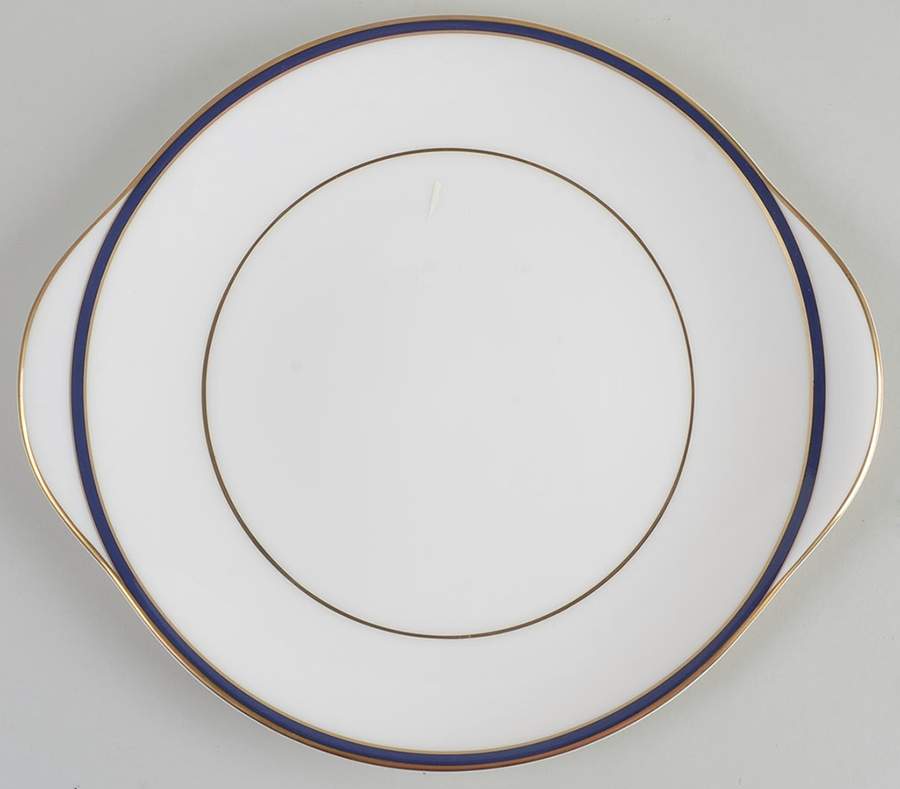 Oxford Blue Handled Cake Plate by Royal Doulton-1