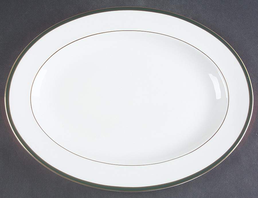 Oxford Green (England) 13" Oval Serving Platter by Royal Doulton-1