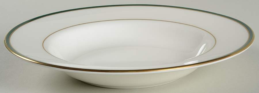 Oxford Green (England) Large Rim Soup Bowl by Royal Doulton-1