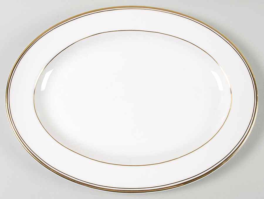 Oxford Gold 13" Oval Serving Platter by Royal Doulton-1