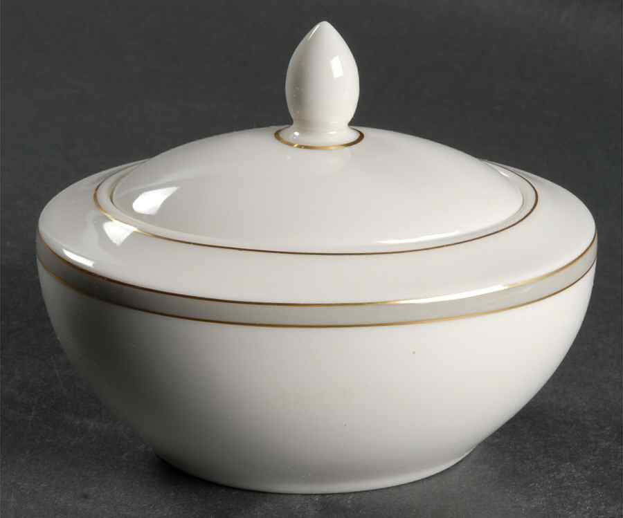 Oxford Gray Sugar Bowl & Lid by Royal Doulton-1