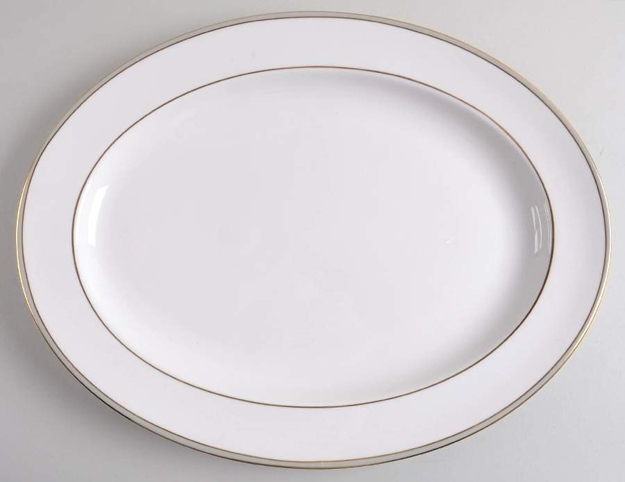 Oxford Gray 16" Oval Serving Platter by Royal Doulton-1