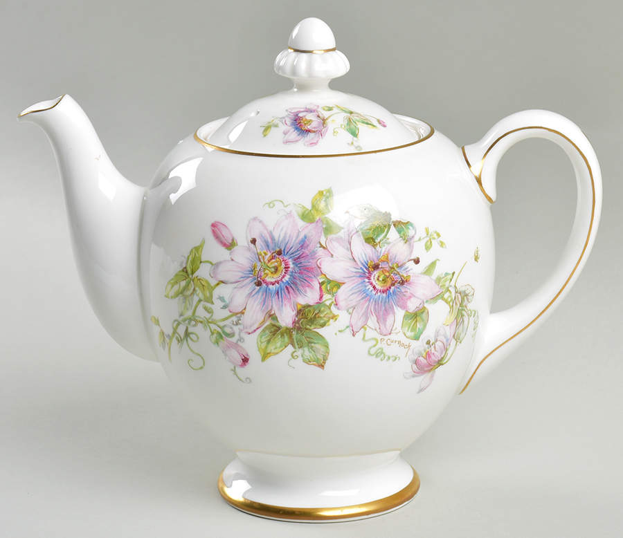 Passion Flower Teapot & Lid by Royal Doulton-1
