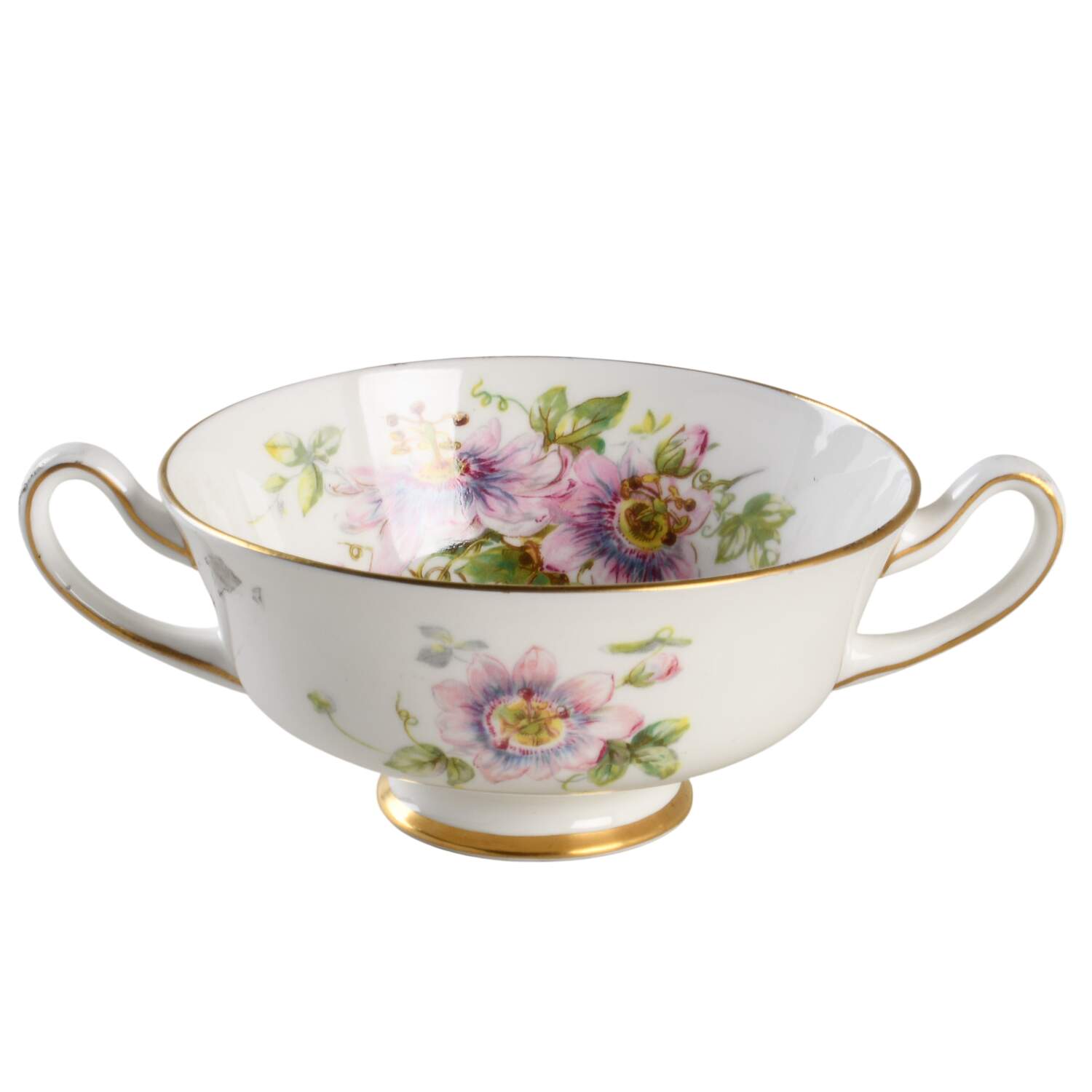 Passion Flower Footed Cream Soup Bowl by Royal Doulton-1
