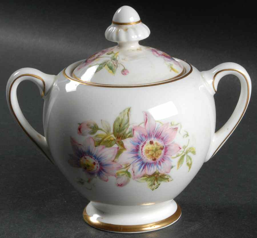 Passion Flower Sugar Bowl & Lid by Royal Doulton-1