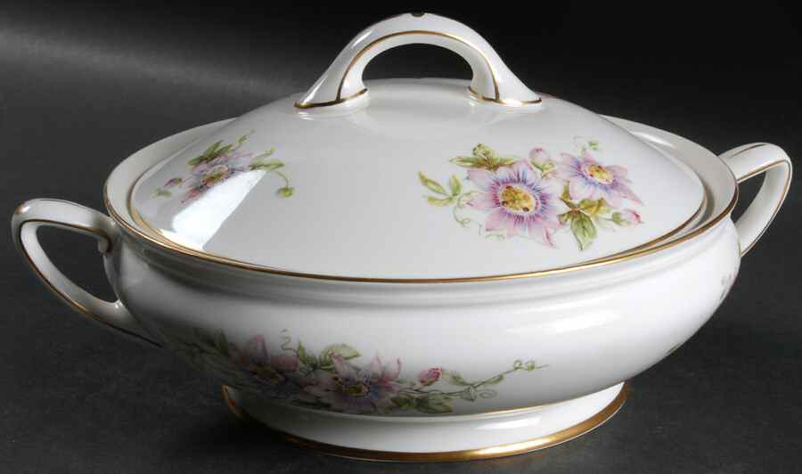 Passion Flower Round Covered Vegetable by Royal Doulton-1