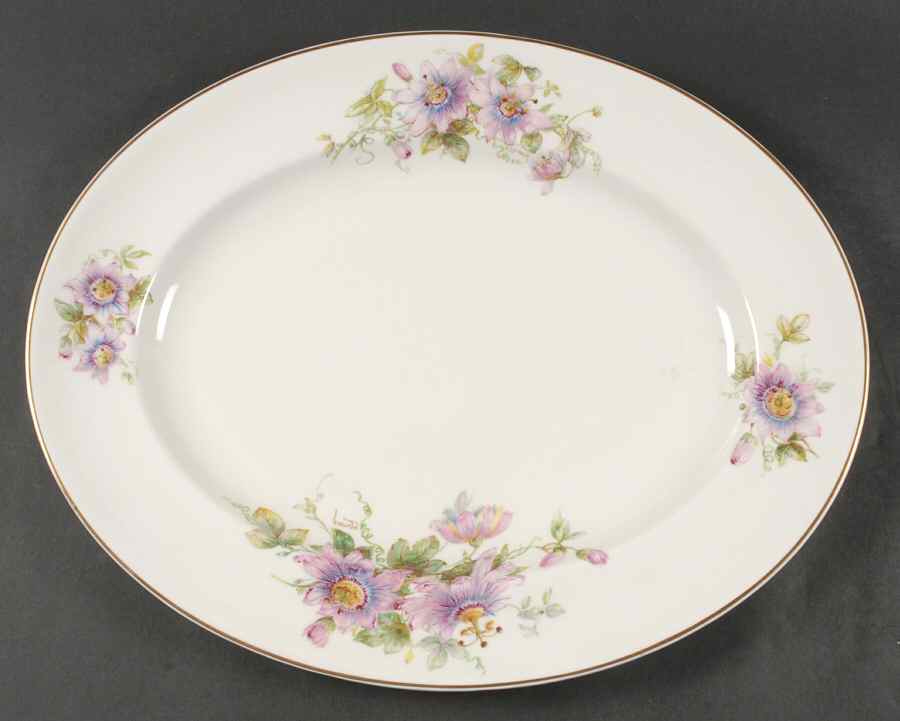 Passion Flower 17" Oval Serving Platter by Royal Doulton-1