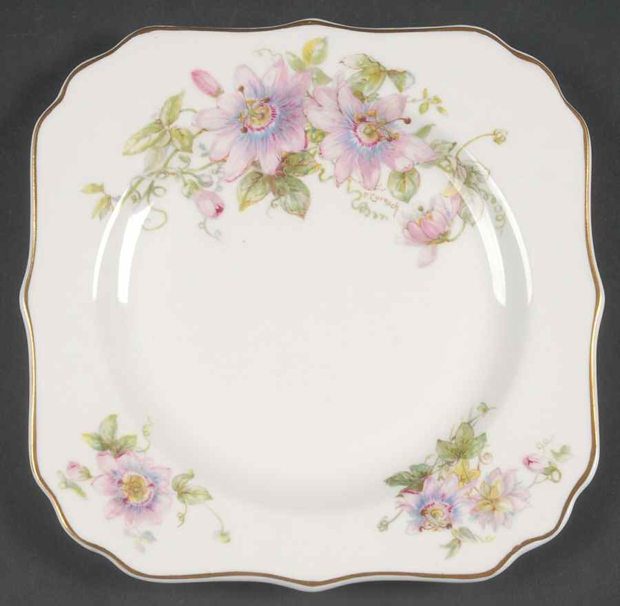 Passion Flower Square Salad Plate by Royal Doulton-1