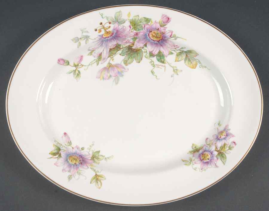 Passion Flower 12" Oval Serving Platter by Royal Doulton-1