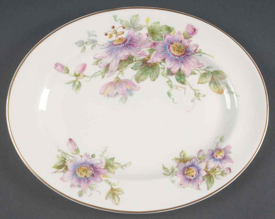Passion Flower 10" Oval Serving Platter by Royal Doulton-1