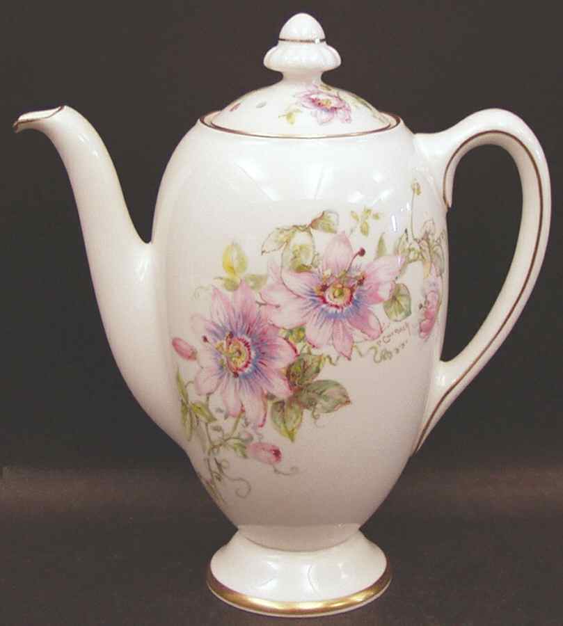 Passion Flower Mini Coffee Pot & Lid by Royal Doulton-1