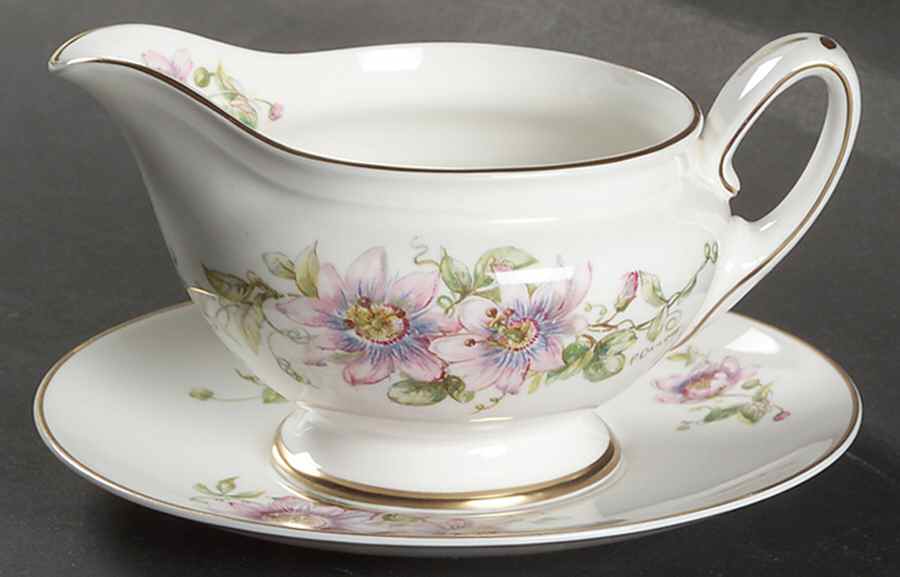 Passion Flower Gravy Boat & Underplate by Royal Doulton-1