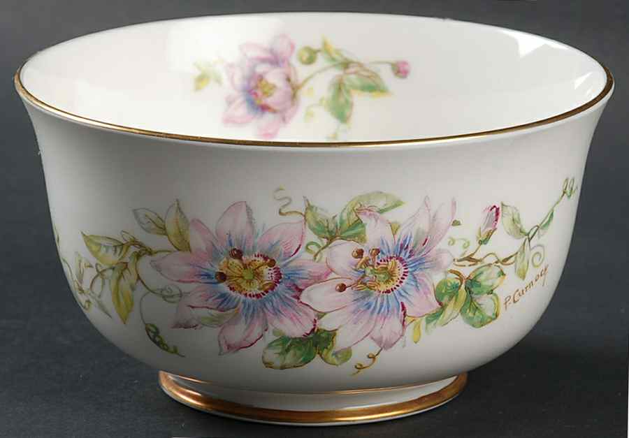 Passion Flower Open Cranberry/Sugar Bowl by Royal Doulton-1