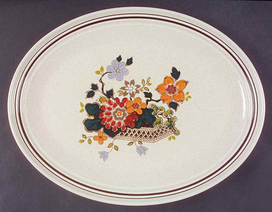 Paradise Garden 13" Oval Serving Platter by Royal Doulton-1