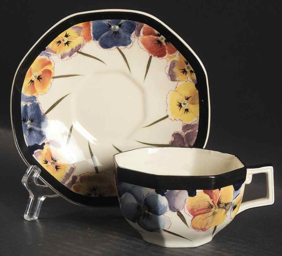 Pansy Flat Cup & Saucer Set by Royal Doulton-1