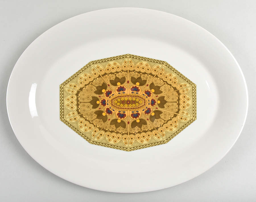 Parquet 16" Oval Serving Platter by Royal Doulton-1