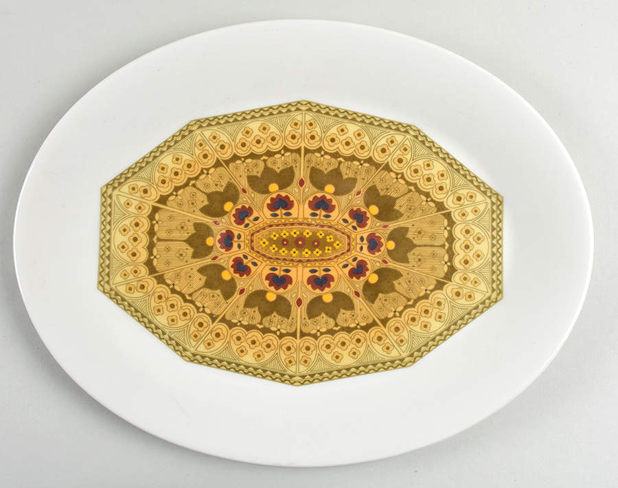 Parquet 13" Oval Serving Platter by Royal Doulton-1