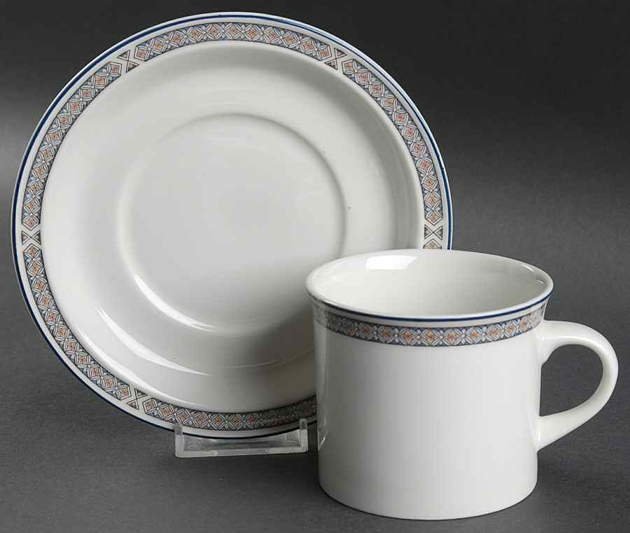 Parquet Flat Cup & Saucer Set by Royal Doulton-1
