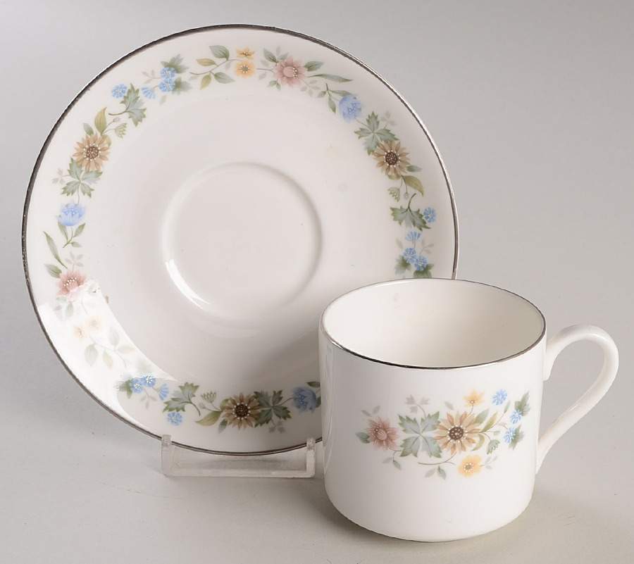 Pastorale Flat Demitasse Cup & Saucer Set by Royal Doulton-1
