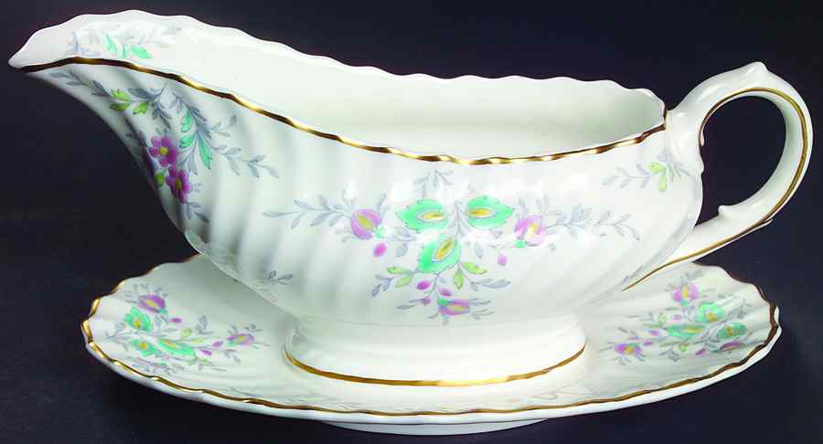 Pastoral Gravy Boat with Attached Underplate by Royal Doulton-1