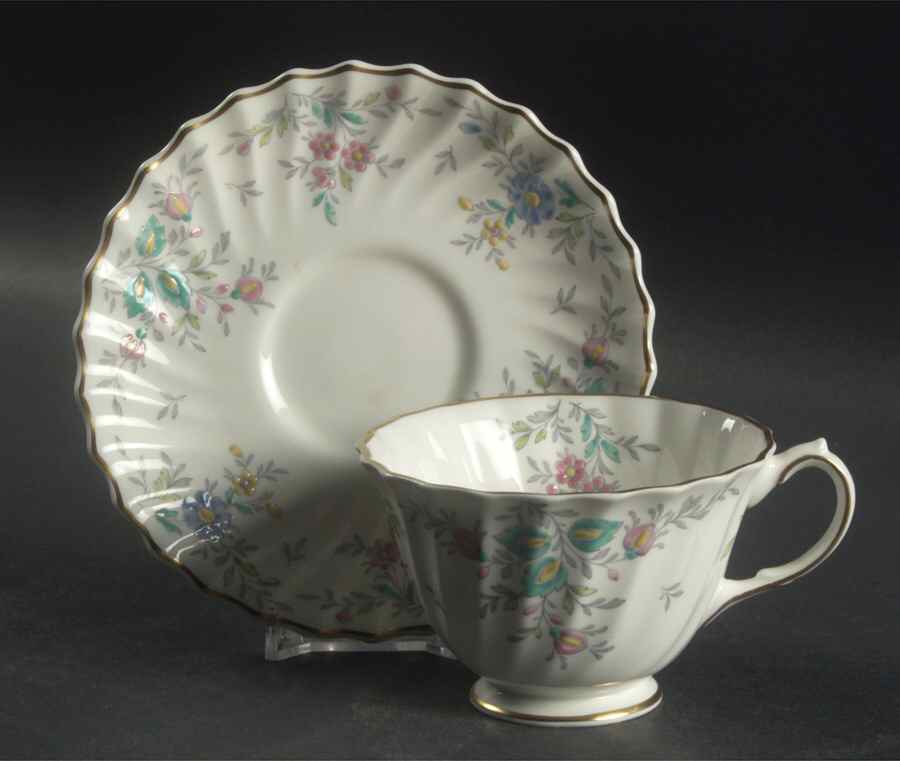 Pastoral Footed Cup & Saucer Set by Royal Doulton-1