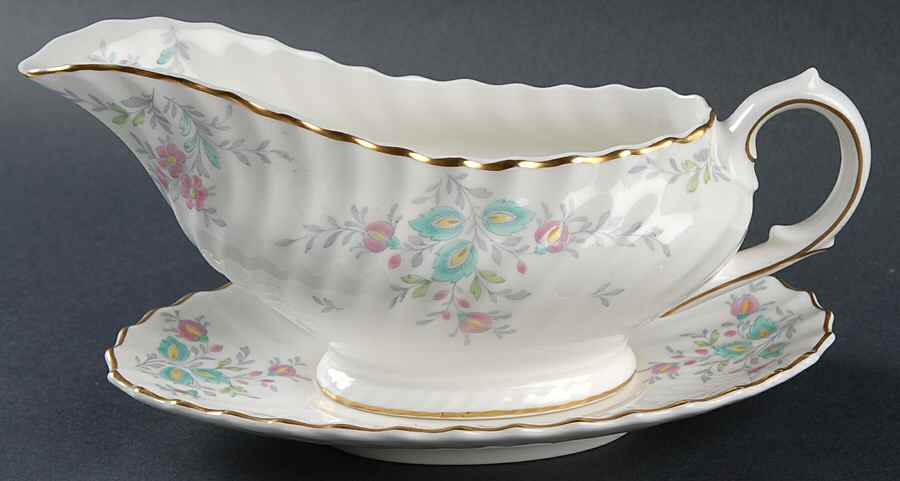 Pastoral Gravy Boat & Underplate by Royal Doulton-1