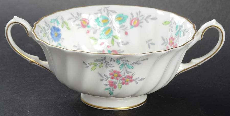Pastoral Footed Cream Soup Bowl by Royal Doulton-1