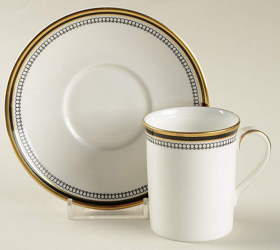 Pavanne Flat Demitasse Cup & Saucer Set by Royal Doulton-1