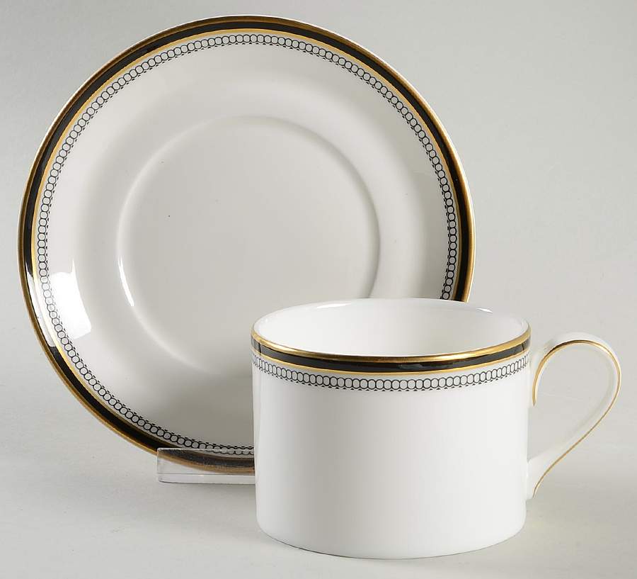 Pavanne Flat Cup & Saucer Set by Royal Doulton-1