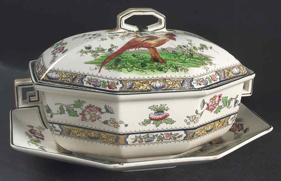 Pekin Tureen & Lid w/Underplate by Royal Doulton-1