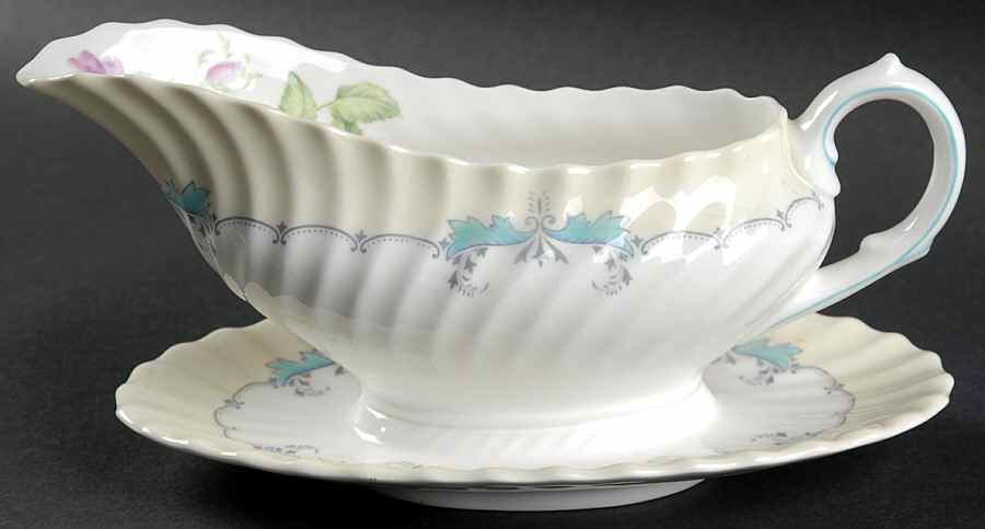 Picardy Gravy Boat & Underplate by Royal Doulton-1