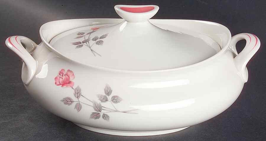 Pillar Rose Oval Covered Vegetable by Royal Doulton-1
