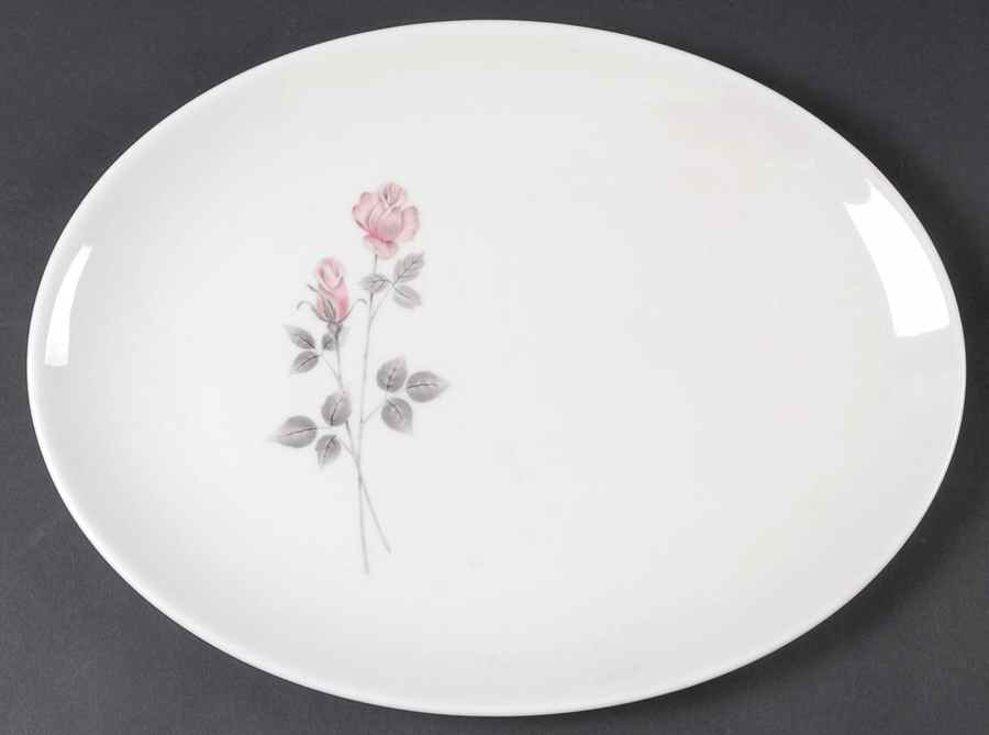 Pillar Rose 13" Oval Serving Platter by Royal Doulton-1