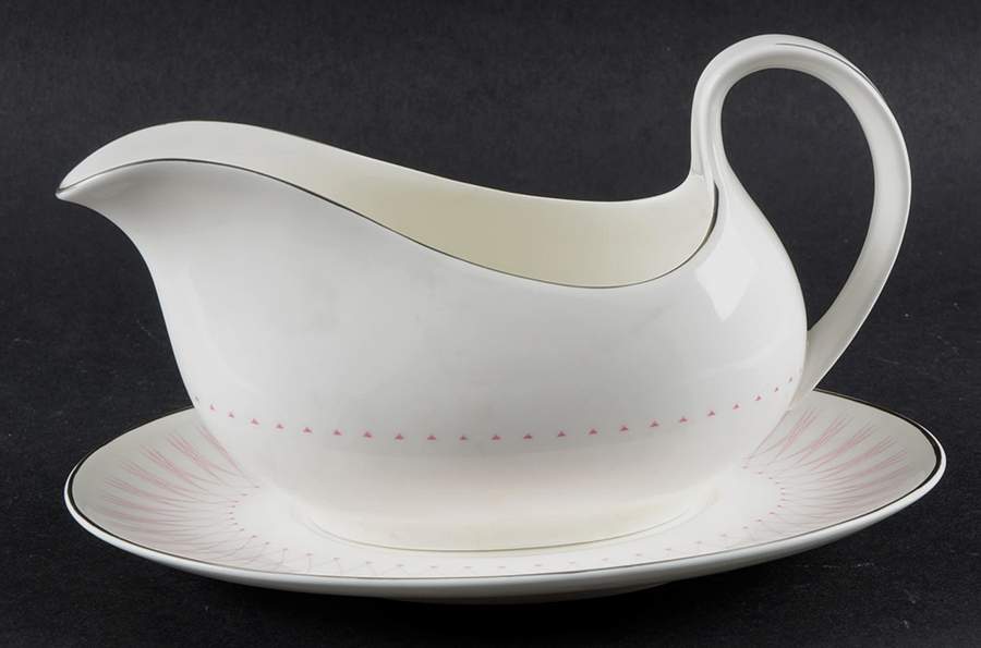 Pink Radiance Gravy Boat & Underplate by Royal Doulton-1