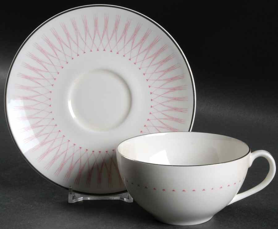 Pink Radiance Flat Cup & Saucer Set by Royal Doulton-1