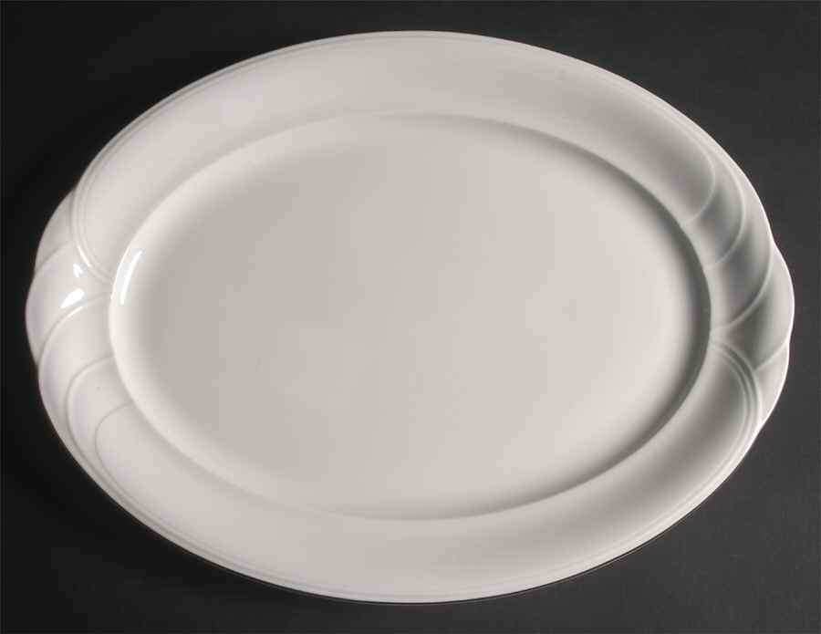 Platino 16" Oval Serving Platter by Royal Doulton-1