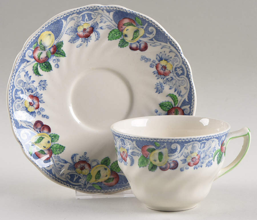 Pomeroy Blue, Multicolor Oversized Cup & Saucer Set by Royal Doulton-1