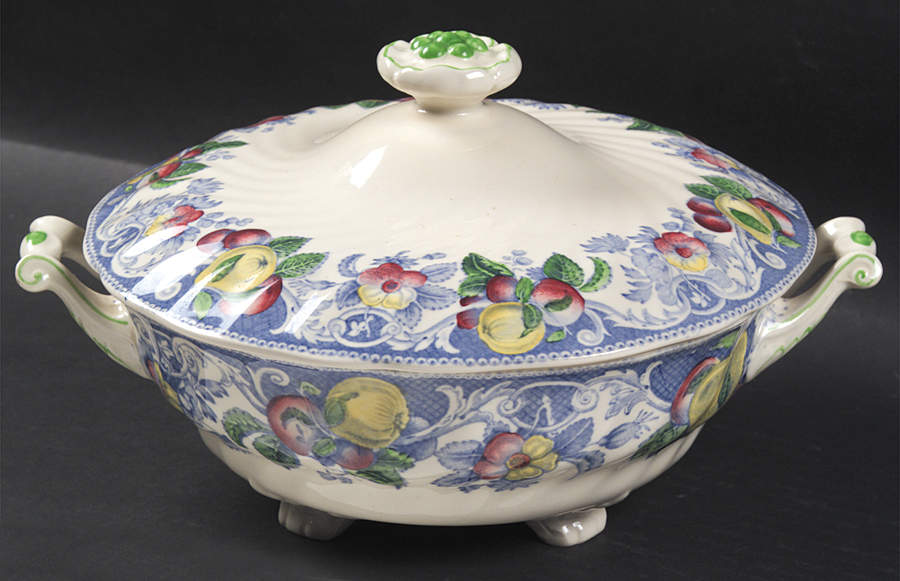 Pomeroy Blue, Multicolor Round Covered Vegetable by Royal Doulton-1