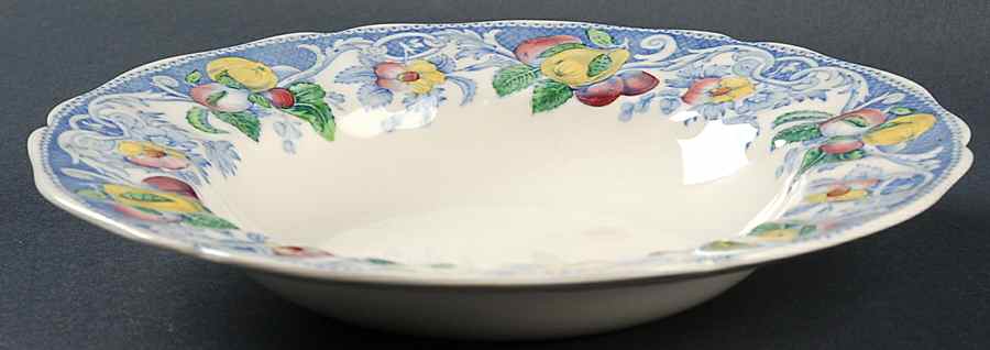 Pomeroy Blue, Multicolor Rim Soup Bowl by Royal Doulton-1