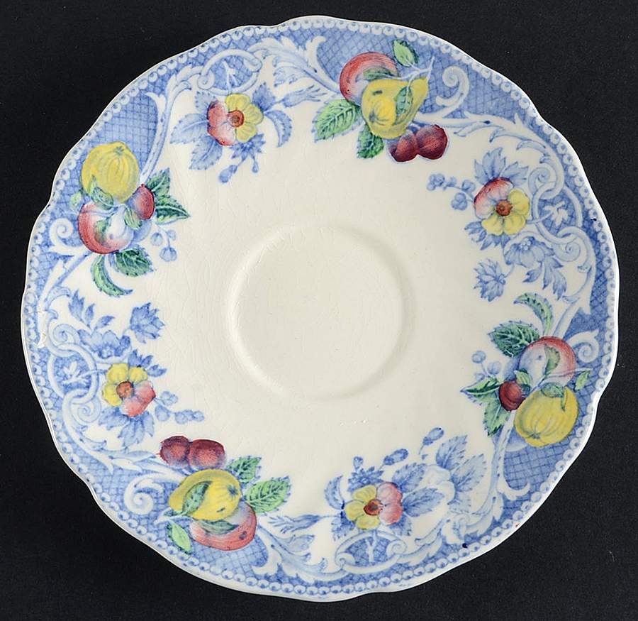 Pomeroy Blue, Multicolor Saucer for Bouillon Cup by Royal Doulton-1