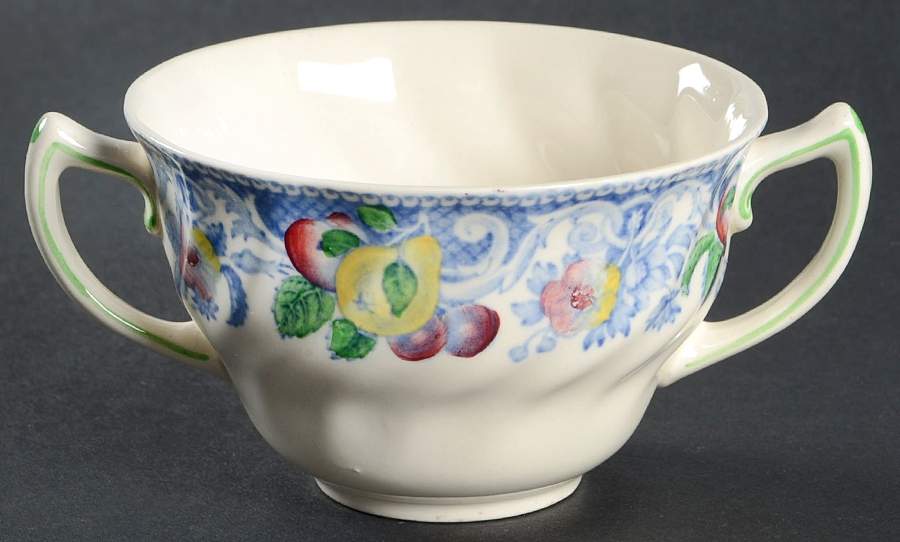 Pomeroy Blue, Multicolor Flat Bouillon Cup by Royal Doulton-1