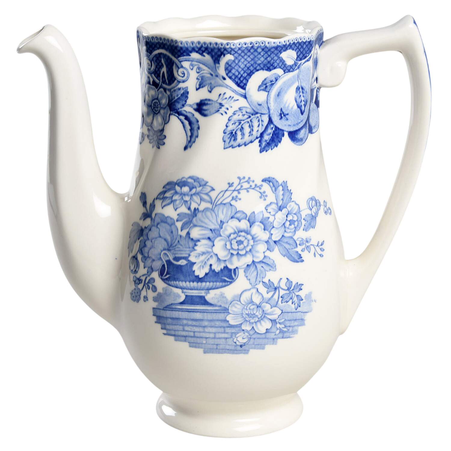 Pomeroy Blue and White (D6323) Coffee Pot No Lid by Royal Doulton-1