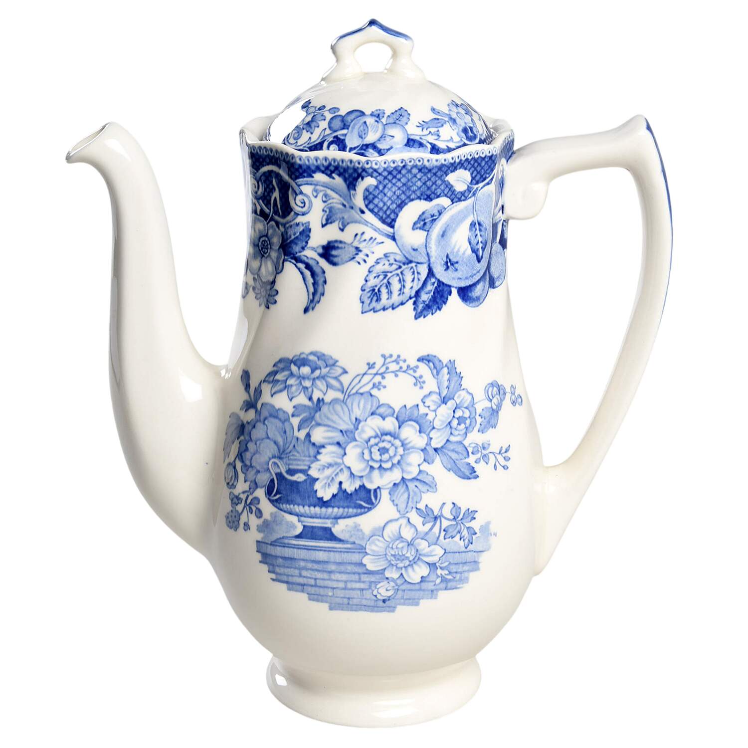 Pomeroy Blue and White (D6323) Coffee Pot & Lid by Royal Doulton-1
