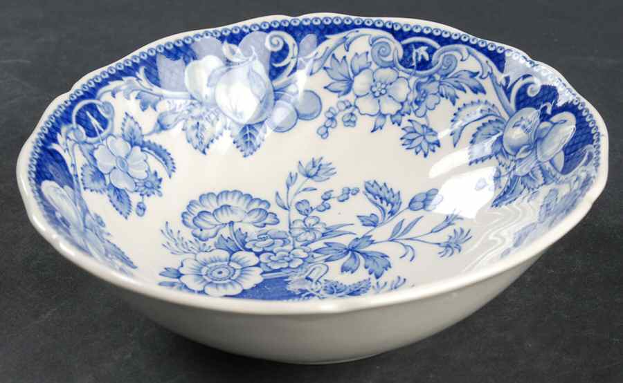 Pomeroy Blue and White (D6323) Coupe Cereal Bowl by Royal Doulton-1
