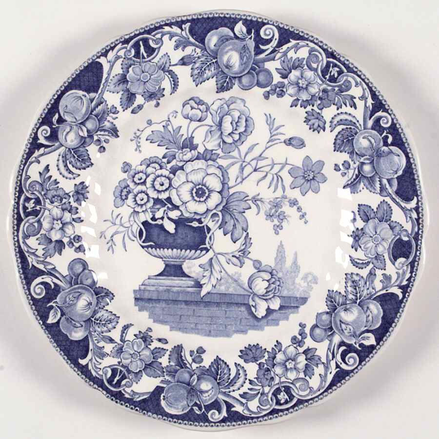 Pomeroy Blue and White (D6323) Dinner Plate by Royal Doulton-1