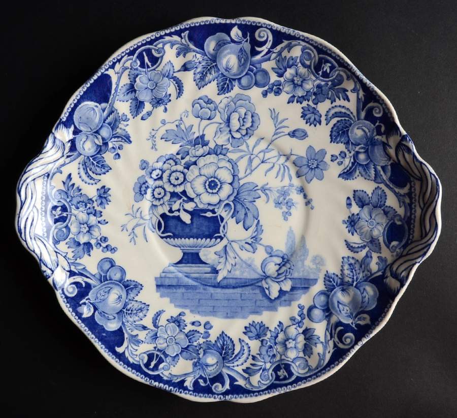 Pomeroy Blue and White (D6323) Handled Cake Plate by Royal Doulton-1
