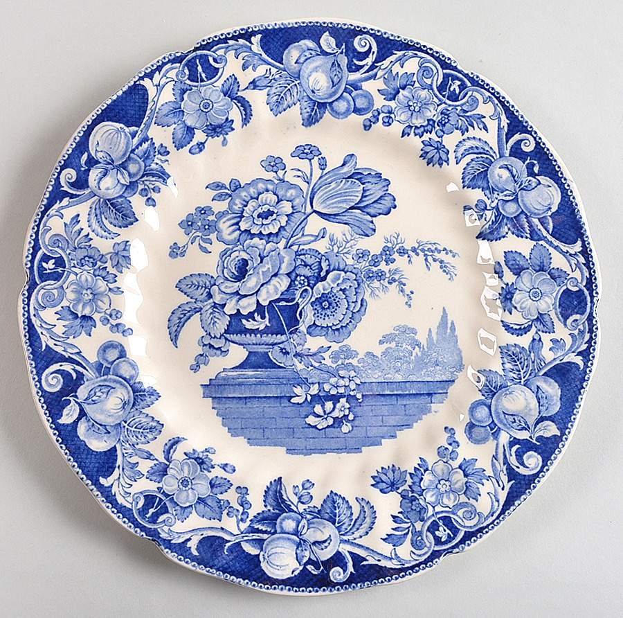 Pomeroy Blue and White (D5269) Dinner Plate by Royal Doulton-1