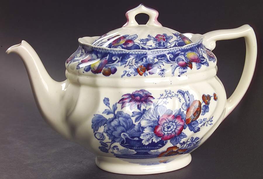 Pomeroy Blue, Multicolor Teapot & Lid by Royal Doulton-1