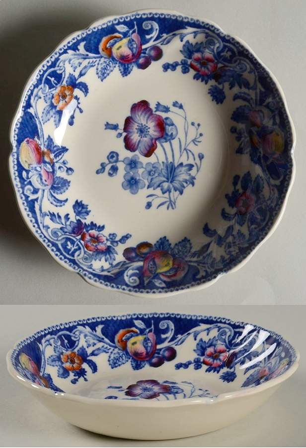 Pomeroy Blue, Multicolor Fruit/Dessert (Sauce) Bowl by Royal Doulton-1