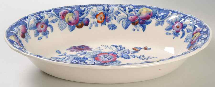 Pomeroy Blue, Multicolor 10" Oval Vegetable Bowl by Royal Doulton-1